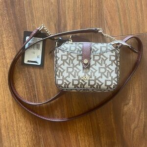 DKNY: Mini Micro Monogram Crossbody Bag